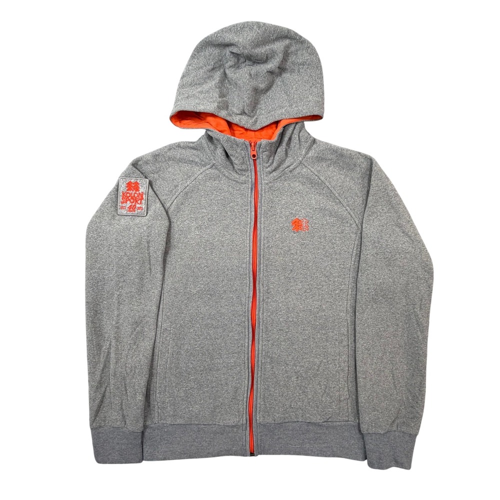 Kolon Sport Fleece Hoodie Womens Size XS-SM (90) Gray Polartec Full Zip Outdoor